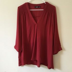 a.n.a. Flowy Tunic length Blouse